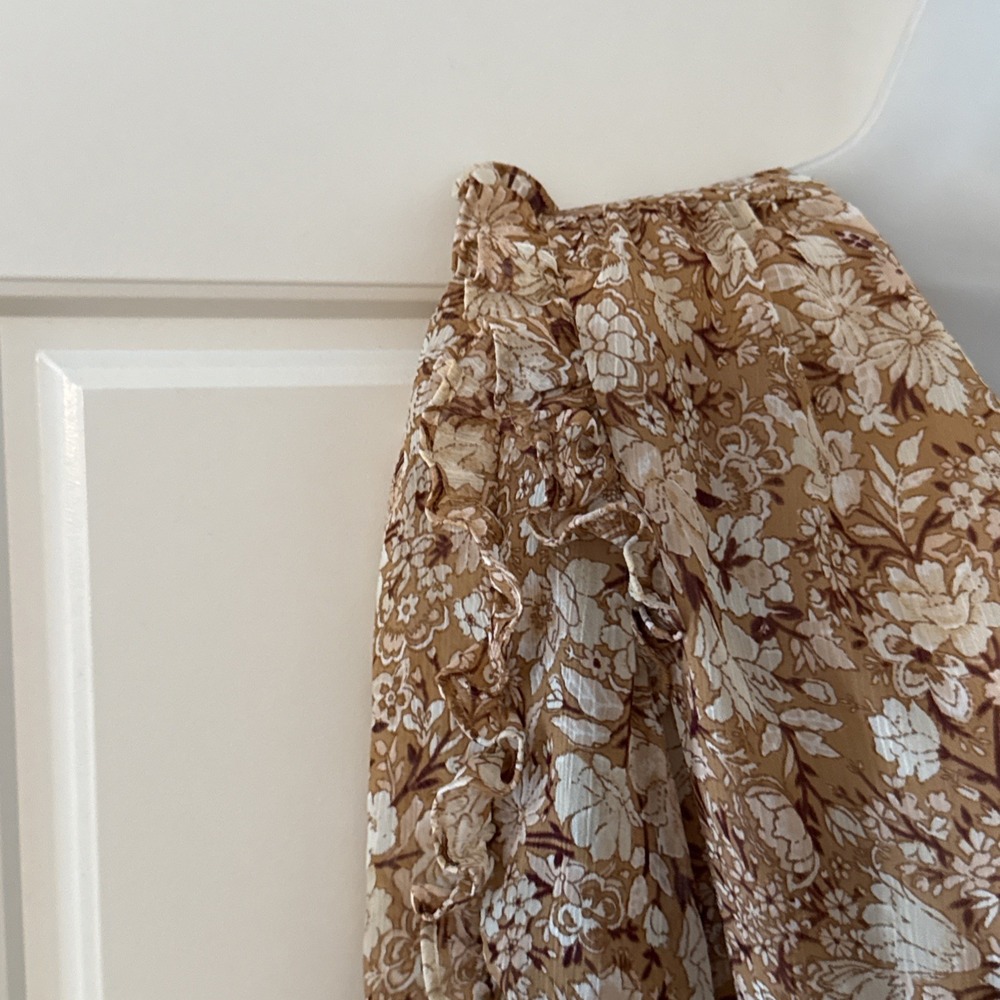 Express Babydoll Top Size M Victorian Lace Sheer Ruffles Fairy Granola Boho - Picture 4 of 10